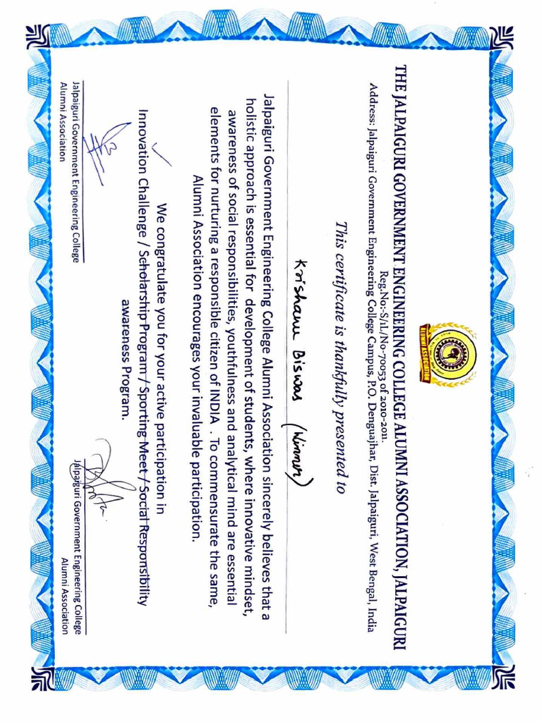 Cfi Certificate | PDF