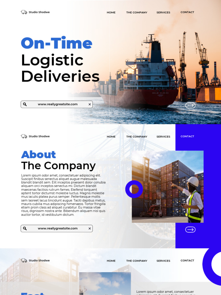 White Blue Minimalist Logistic Presentation | PDF