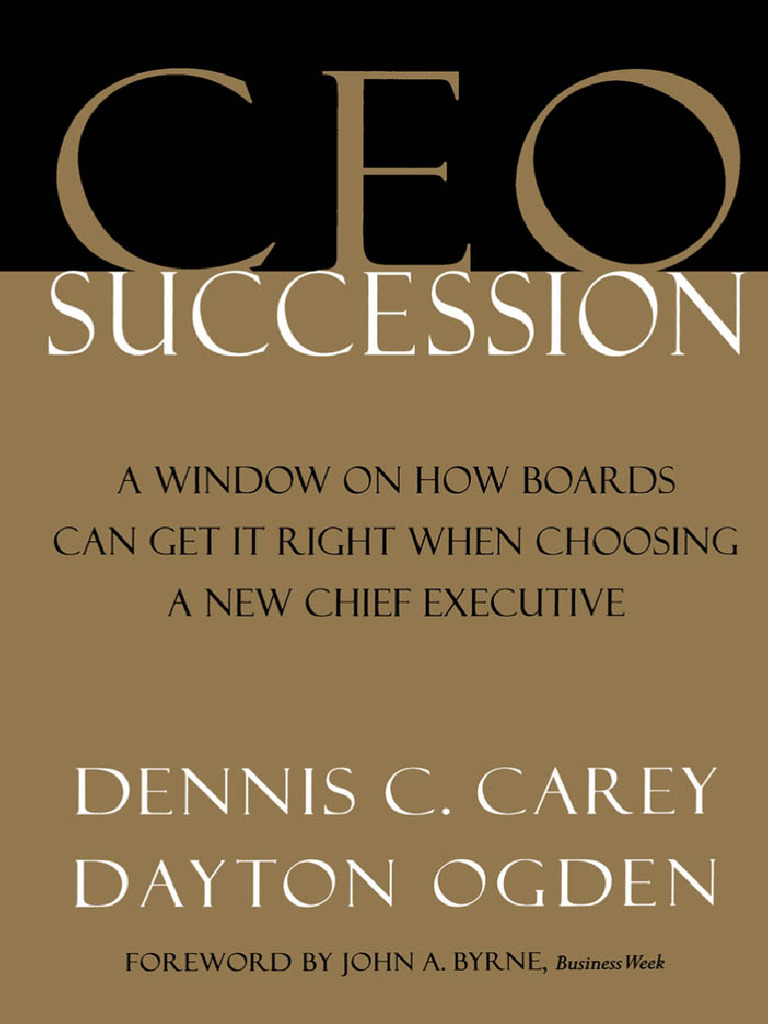 CEO Succession | PDF | Leadership | Motivation