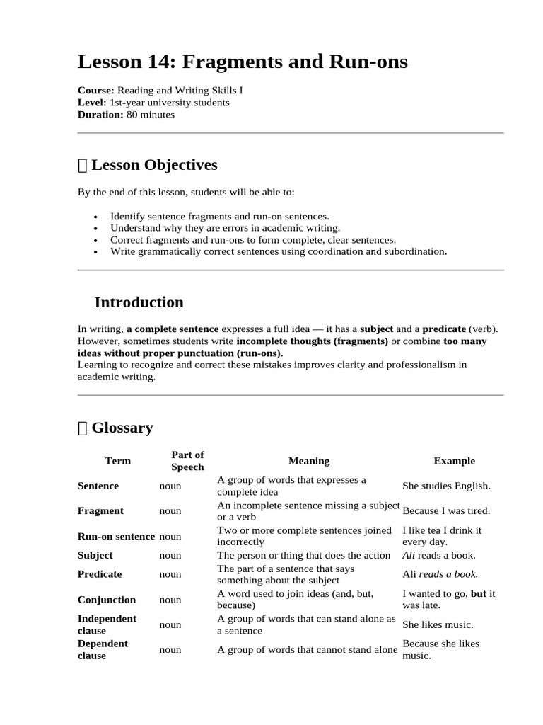 Lesson 14 Reading and Writing | PDF | Semantics | Language Mechanics