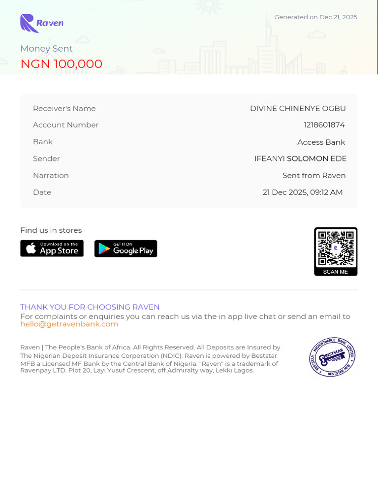 Raven Transaction Receipt IFEANYI 989.PDF 20251221 160746 0000 | PDF