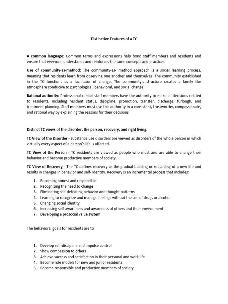 Distinctive Features of A TC | PDF | Mental Disorder | Identity (Social ...