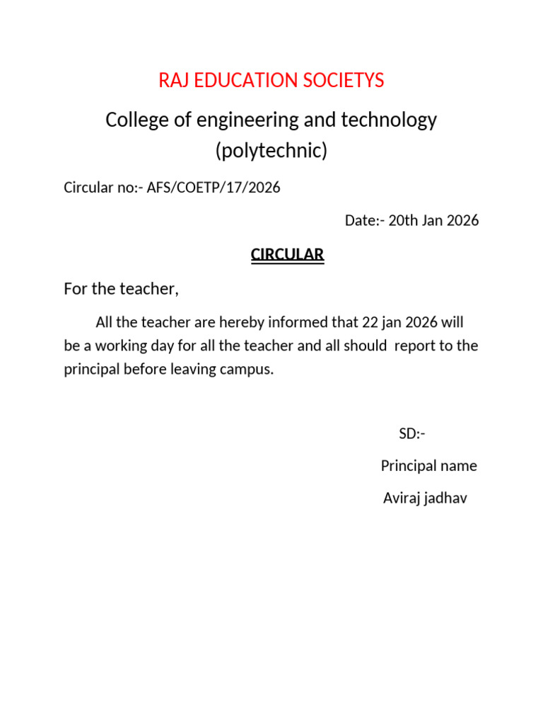 Raj Education Societys | PDF