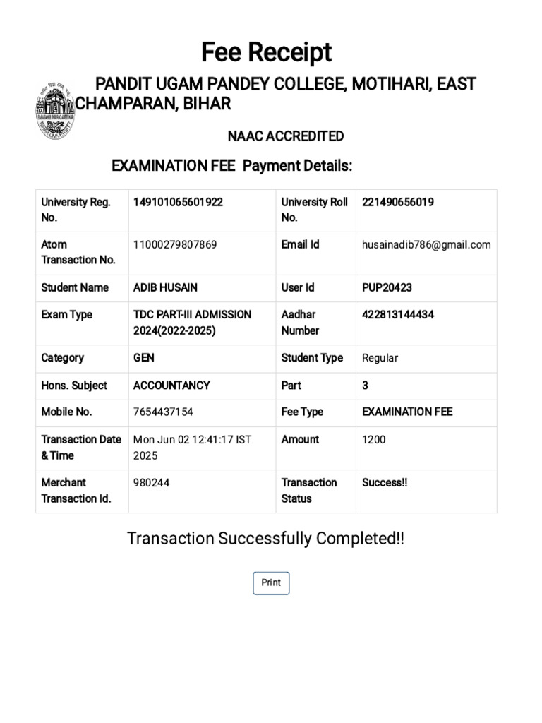 Examination Fee | PDF