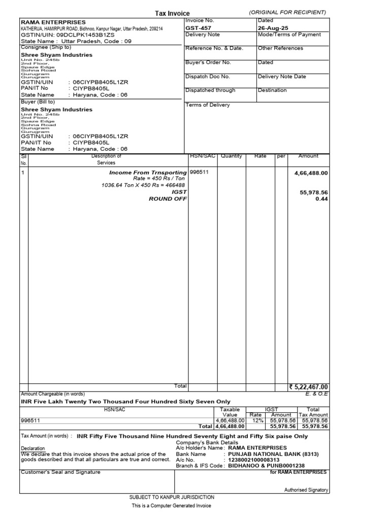 457 | PDF | Invoice | Payments