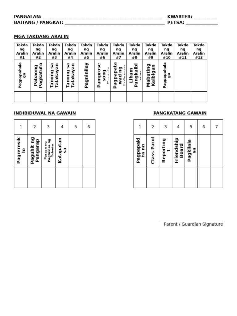 Checklist of Activity | PDF