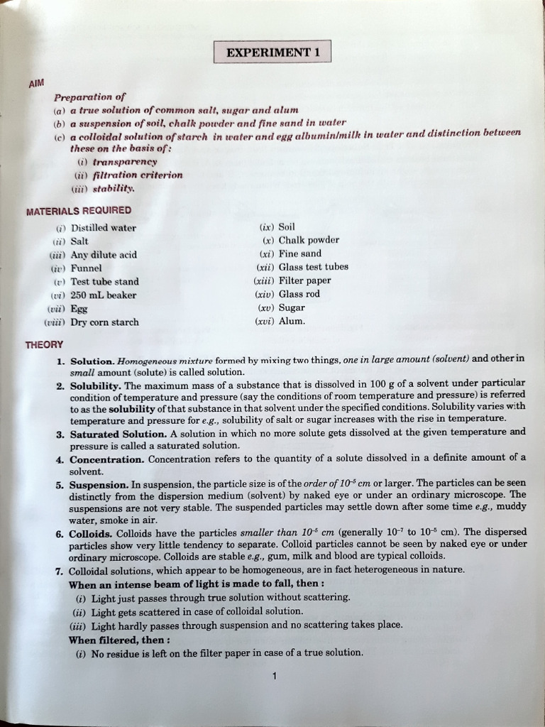 Class 9 Science Lab Activities | PDF