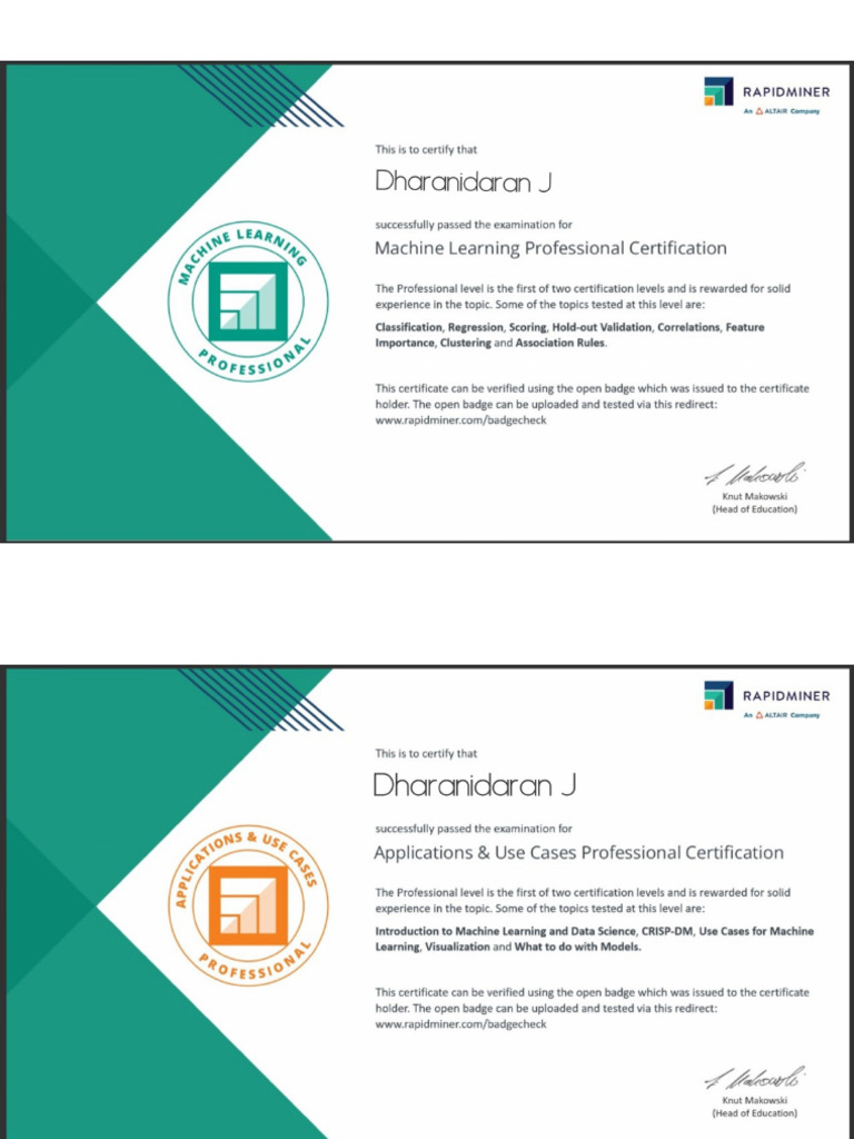 Certificate PD | PDF