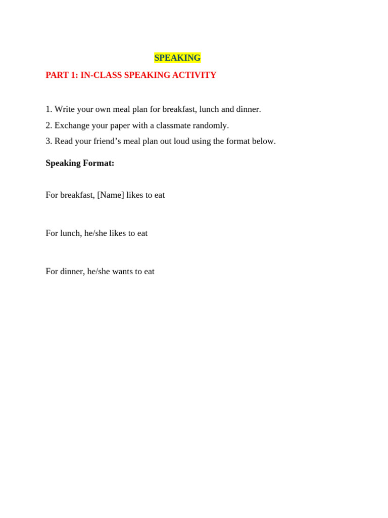 Speaking | PDF