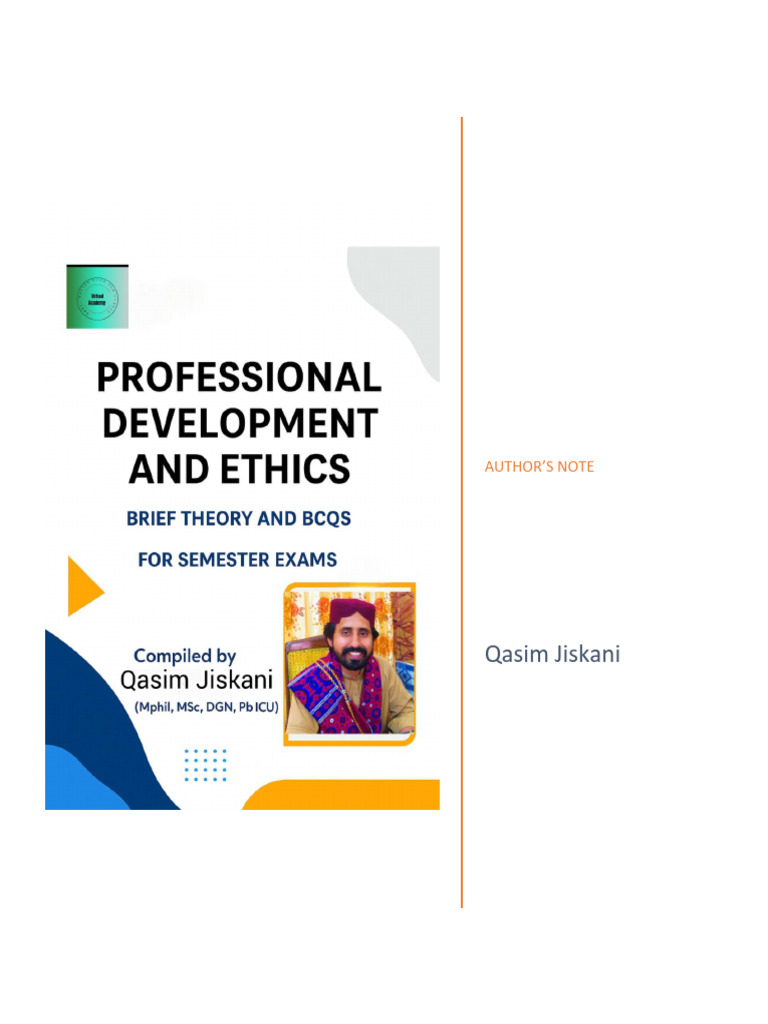Professional Development & Ethics | PDF | Nursing | Profession