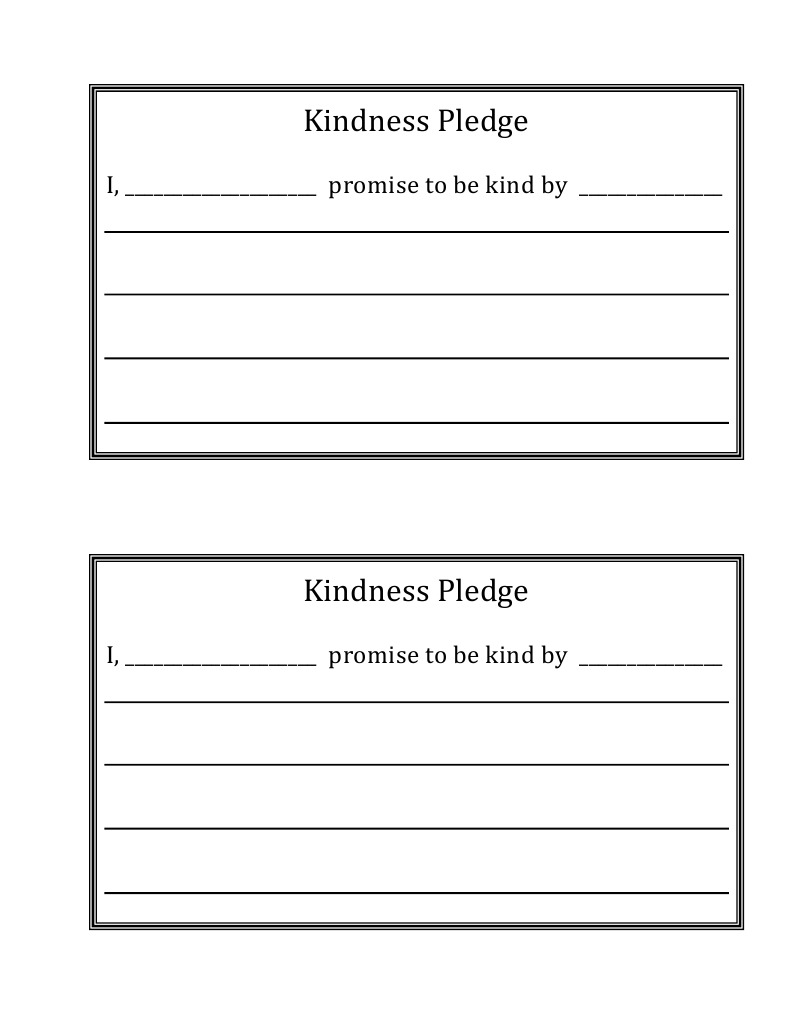 Kindness - Pledge | PDF