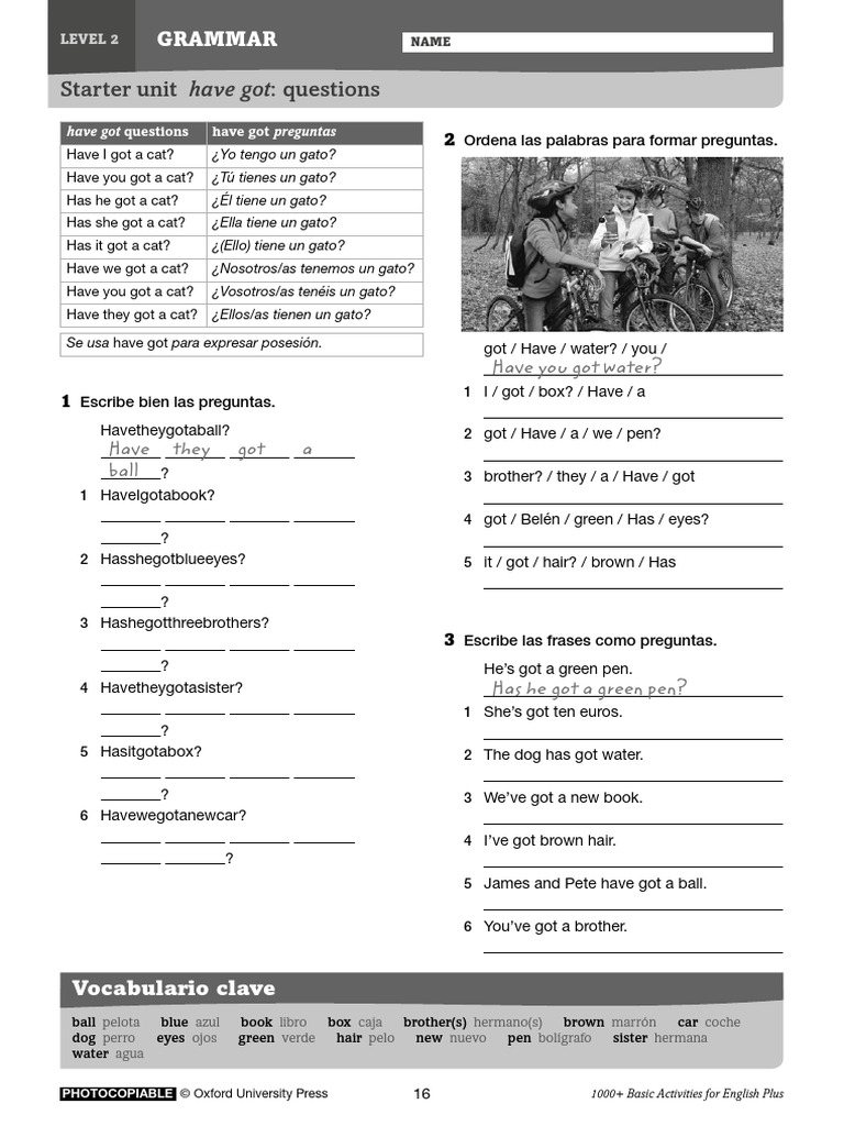 Level 2 Starter Have Got Questions | PDF