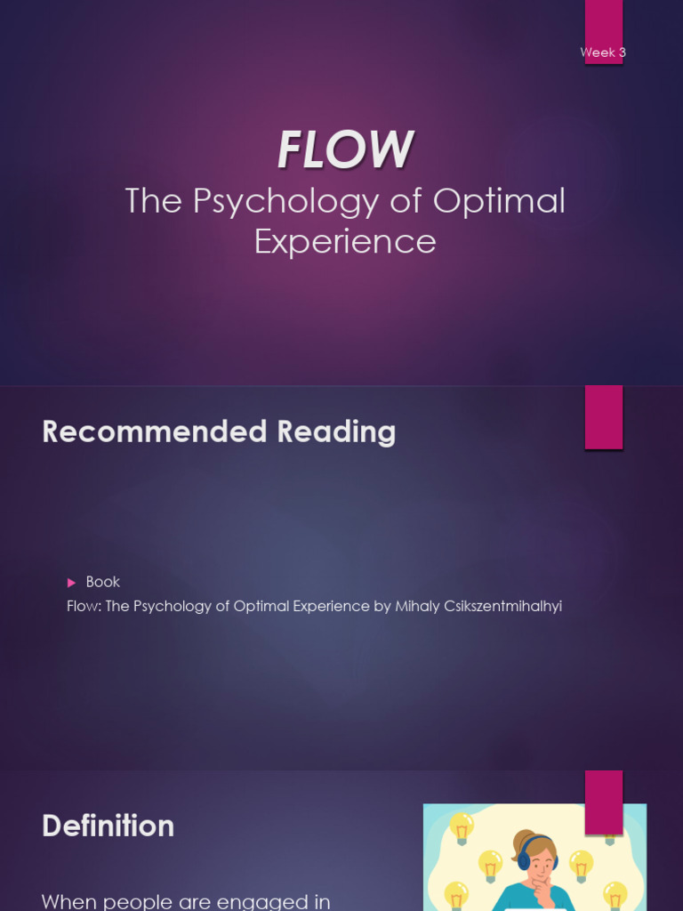 Flow - The Psychology of Optimal Experience-1 | PDF | Flow (Psychology ...