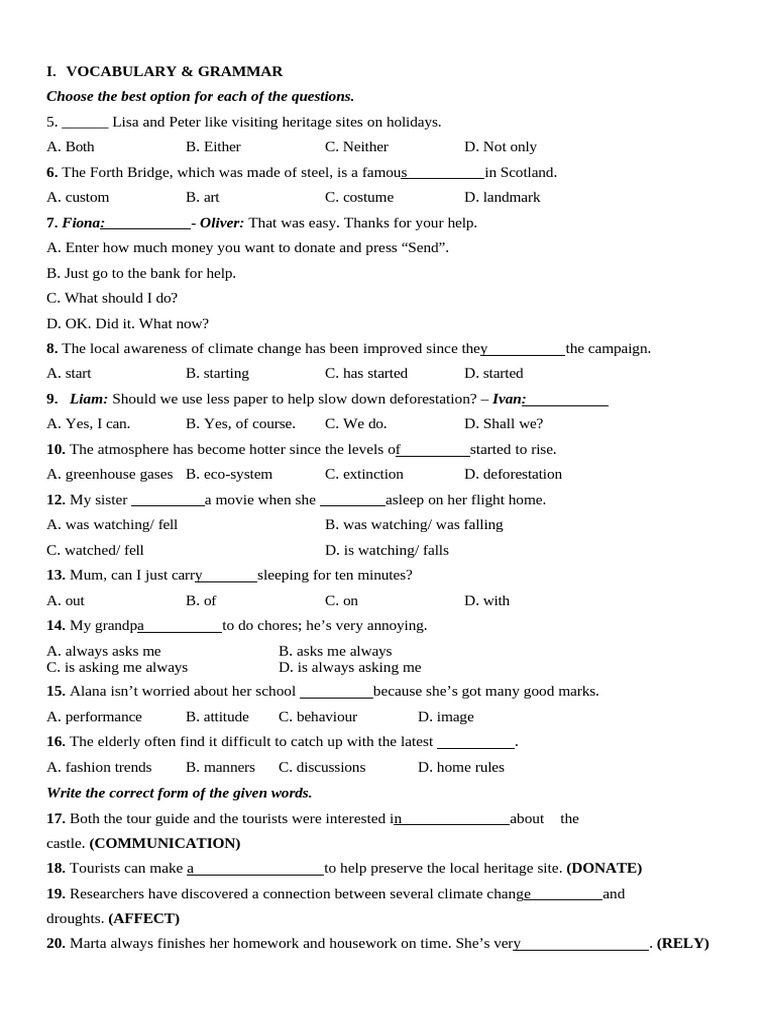 Hoc Ki 1 Tieng Anh 11 Bright de So 4 | PDF