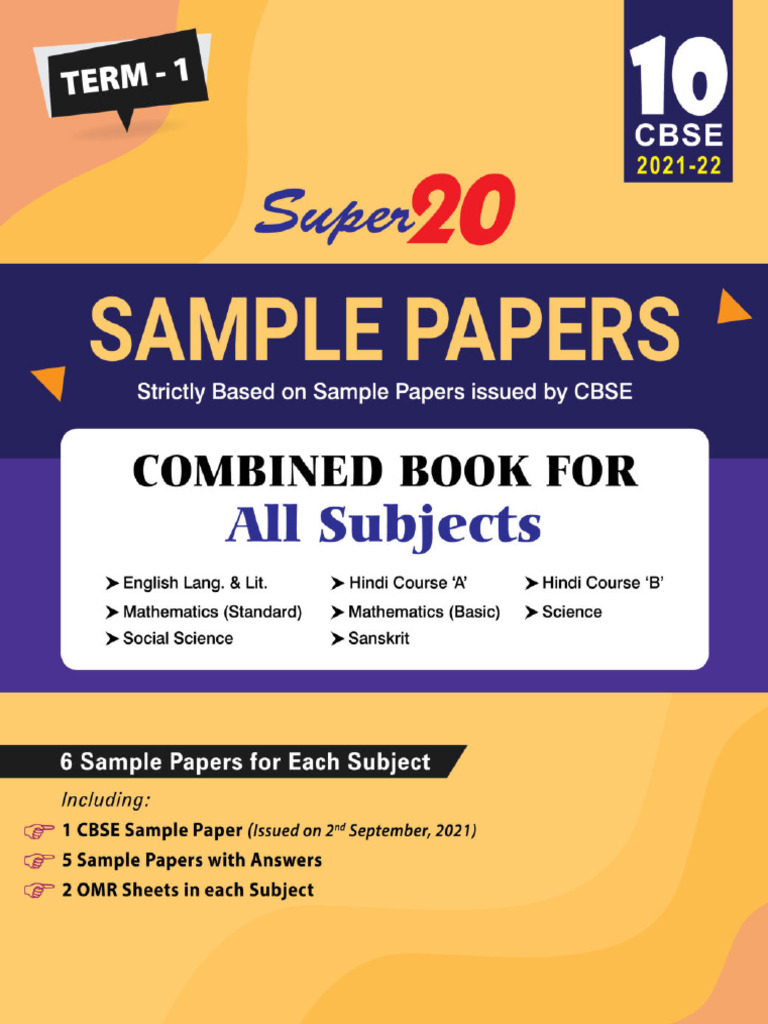 Super 20 Sample Papers Class 10 All Subjects Combined | PDF ...
