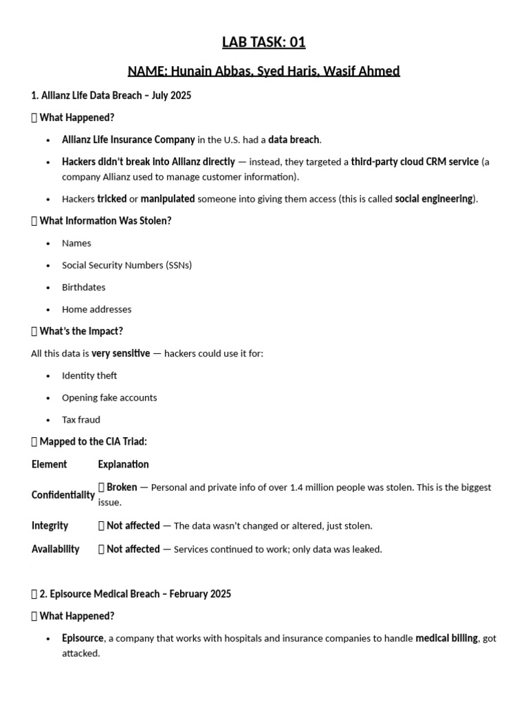 Info Sec Lab Task 01 | PDF