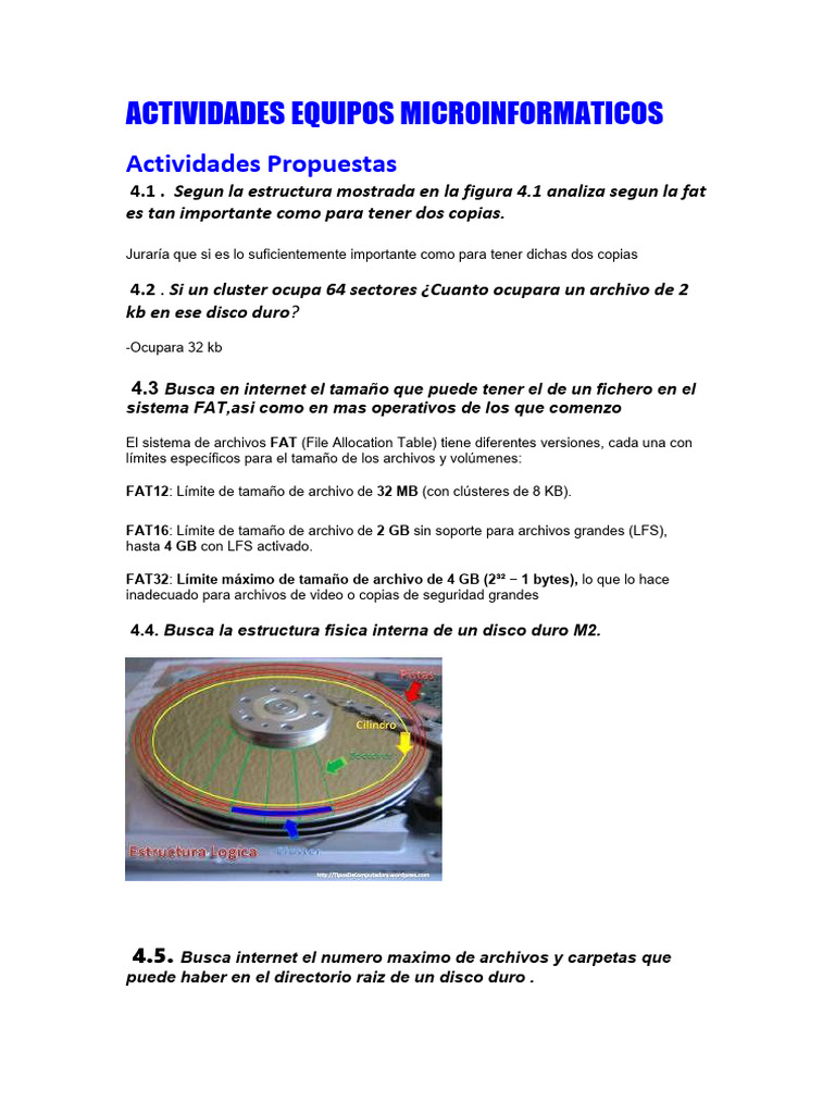 ACTIVIDADES EQUIPOS MICROINFORMATICOS Arturo | PDF | Archivo de ...