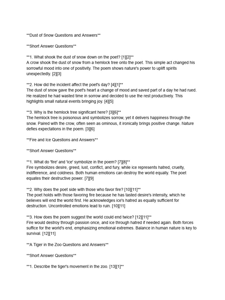 TBSE Class 10 Notes | PDF | Tiger