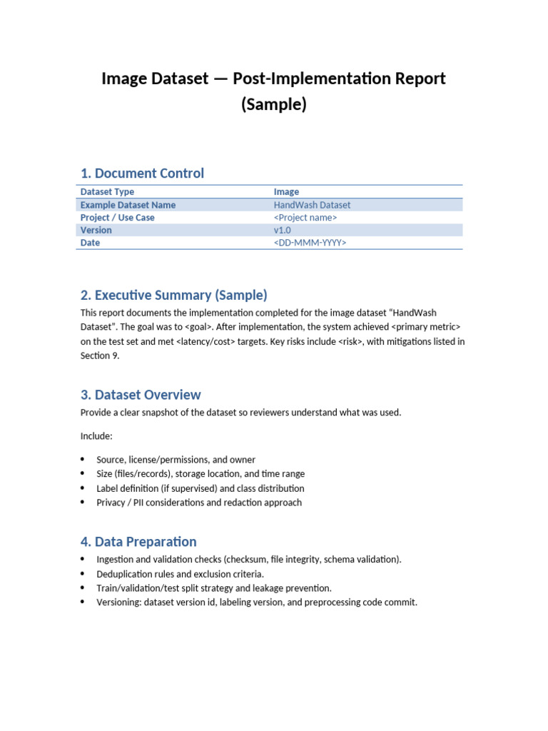 Image Dataset Report Sample | PDF | Computing | Information Technology