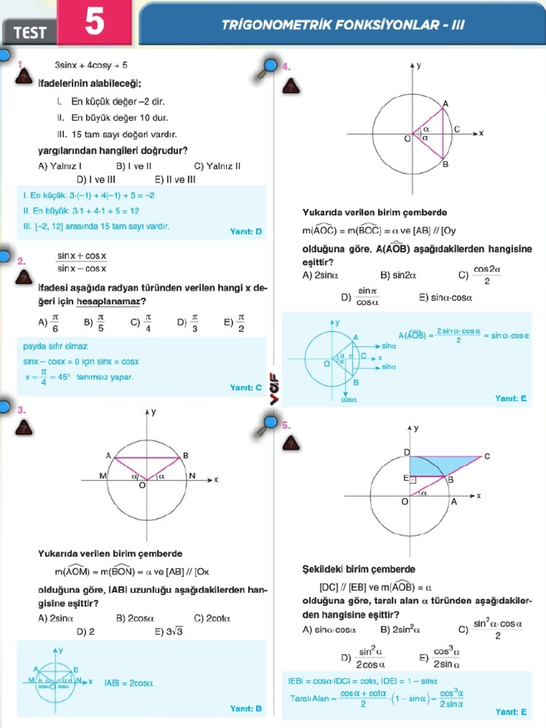 4 Vaf Çözümleri̇ Test 5 6 7 8 | PDF