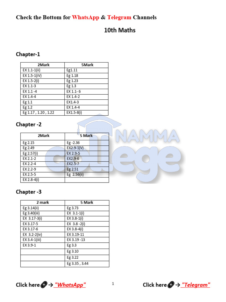 10 Maths | PDF | Mathematics