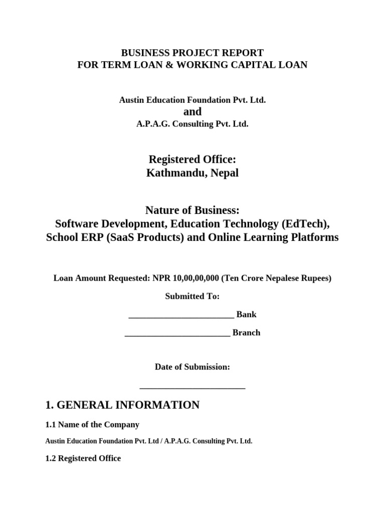 Business Project Report - Draft | PDF | Consultant | Cloud Computing