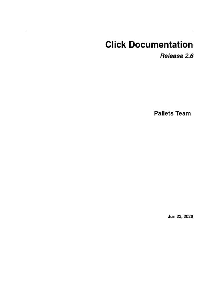 Click Palletsprojects Com en 2.x | PDF | Parameter (Computer ...