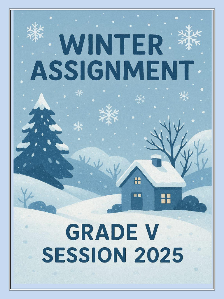 Winter Assignment Grade V 2025 | PDF | Area | Rectangle