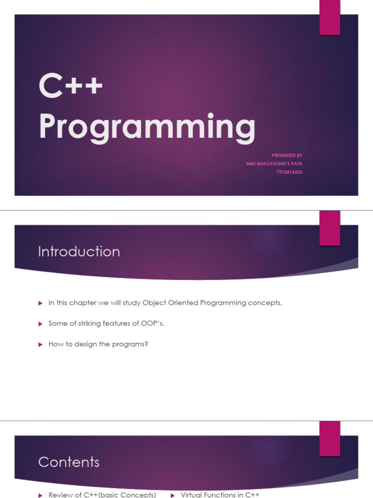 C++ Notes | PDF | C++ | Software Development