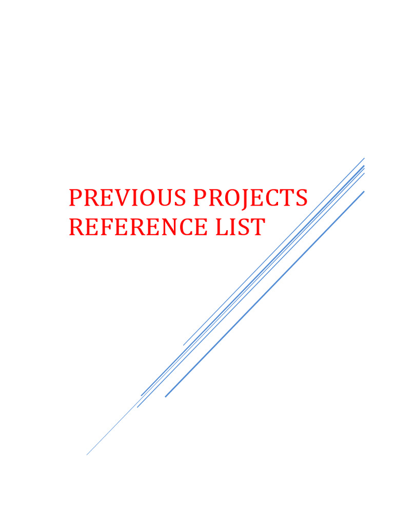 Previous Project References | PDF