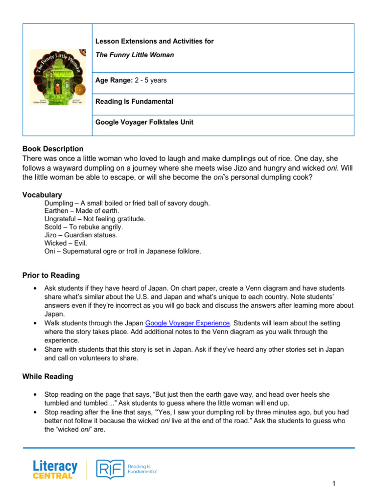 The Funny Little Woman Lesson Plan | PDF