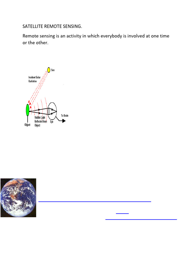 Details of Satellite Remote Sensing | PDF | Remote Sensing | Satellite