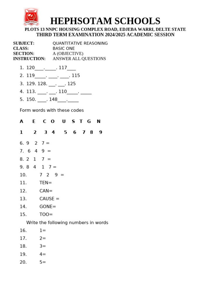 Quantitative Reasoning Bulus | PDF