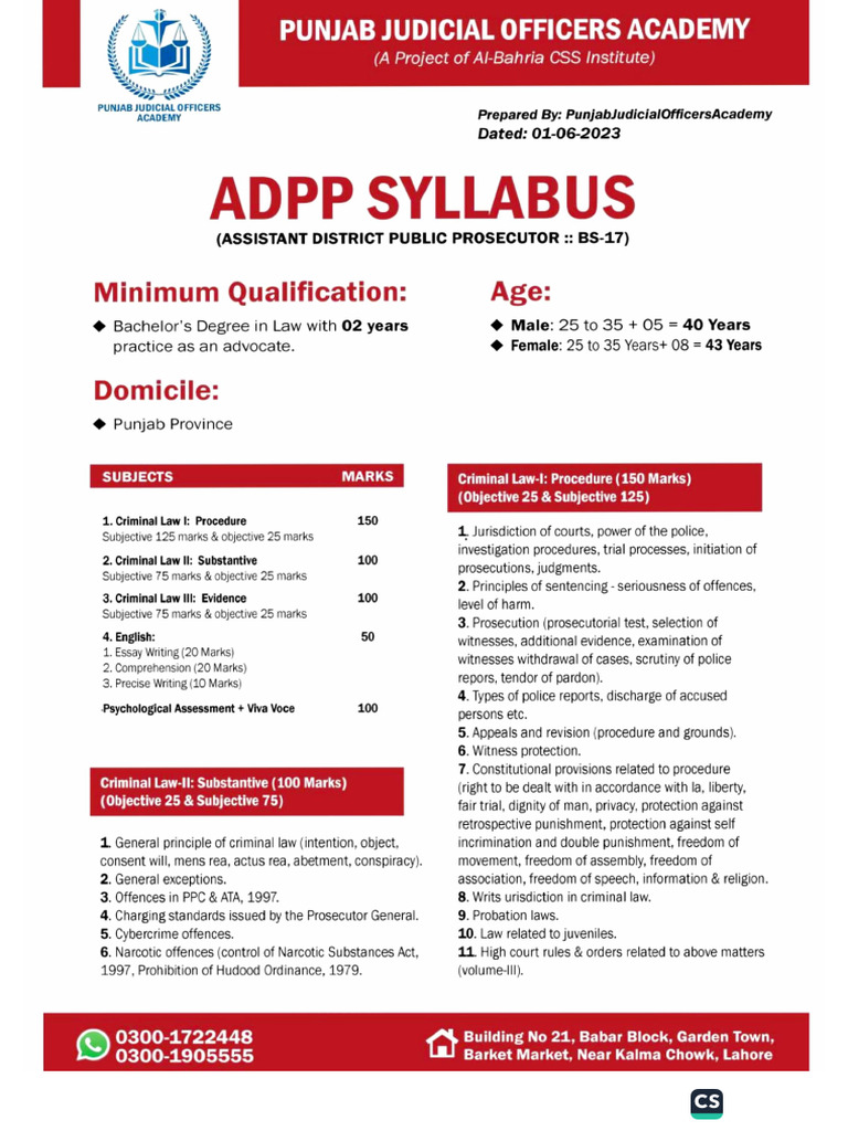 Adpp Syllabus | PDF