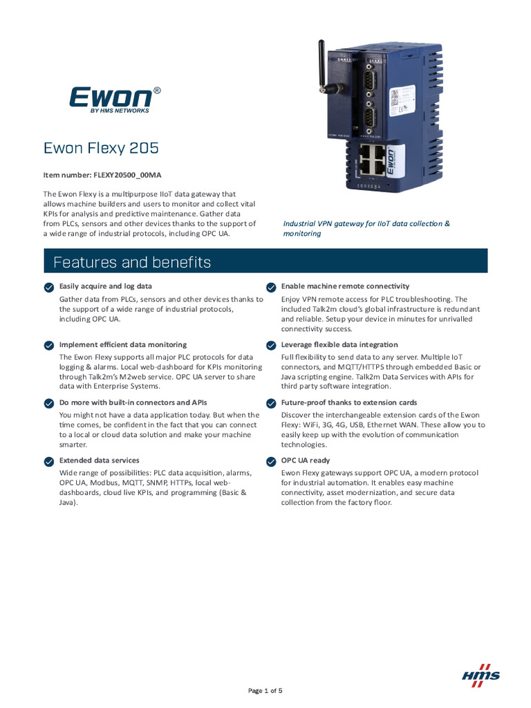Hms FLEXY20500 00MA en Ewon Flexy 205 | PDF | Transport Layer Security ...