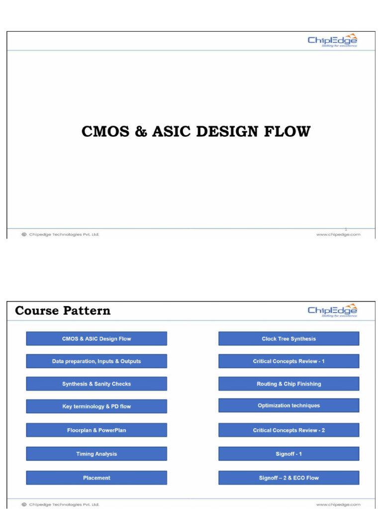 Mod 2, Cmos Asic Designflow | PDF