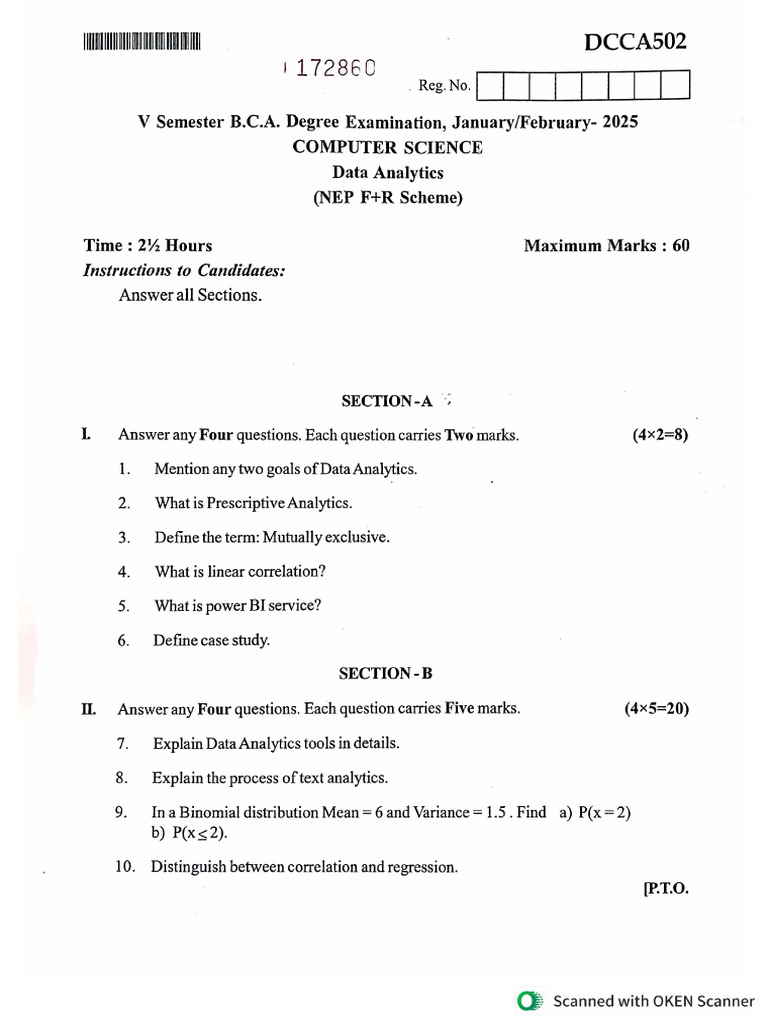 5 Sem BCA NEP-2025 Data Analytics | PDF