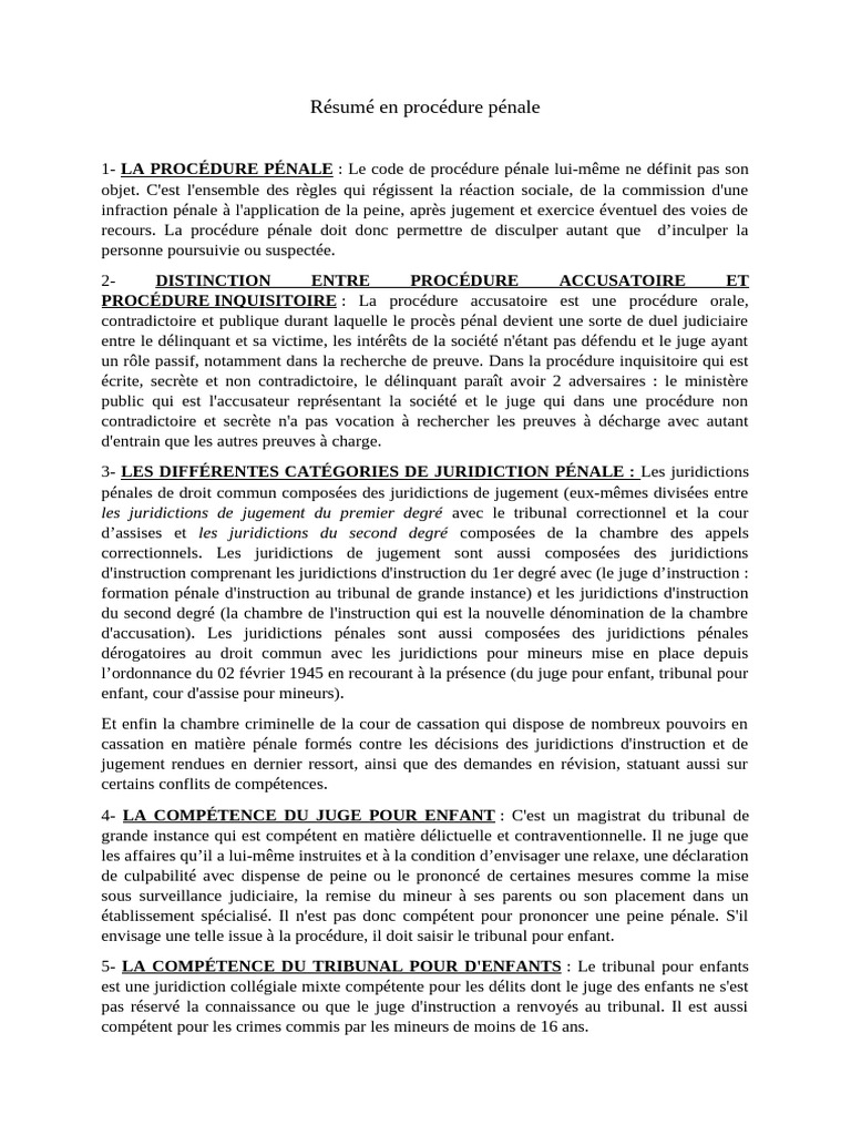 Procédure Pénale 2024 | PDF | Crimes | Crime et violence