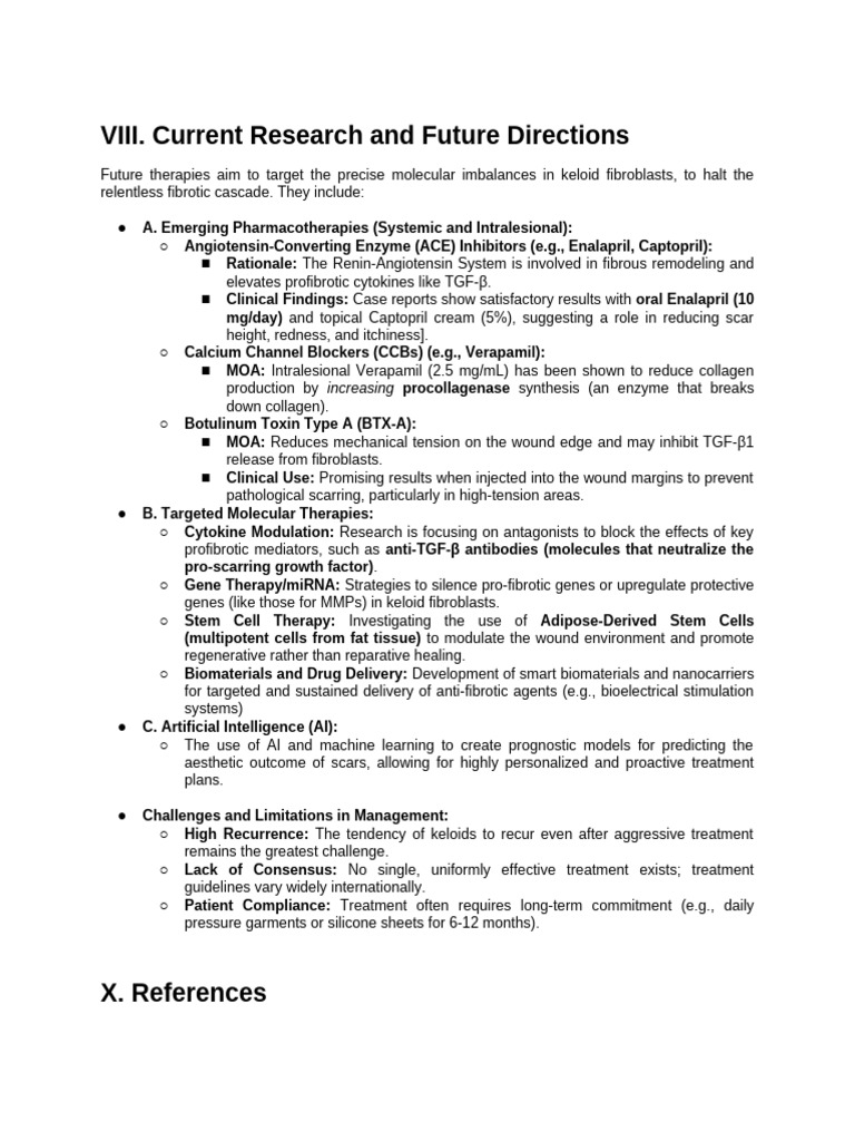 VIII. Current Research and Future Directions | PDF | Scar | Clinical ...