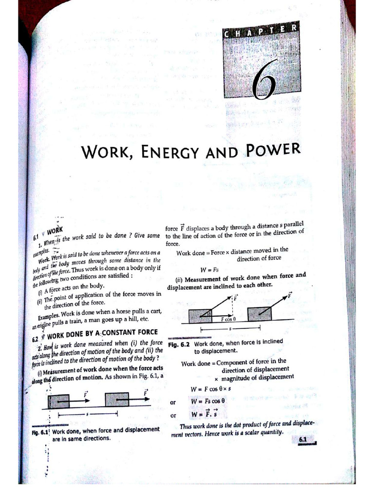 Work Energy and Power | PDF