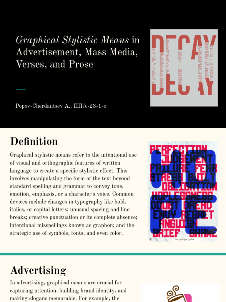 Graphical Stylistic Means | PDF | Letter Case | Typography