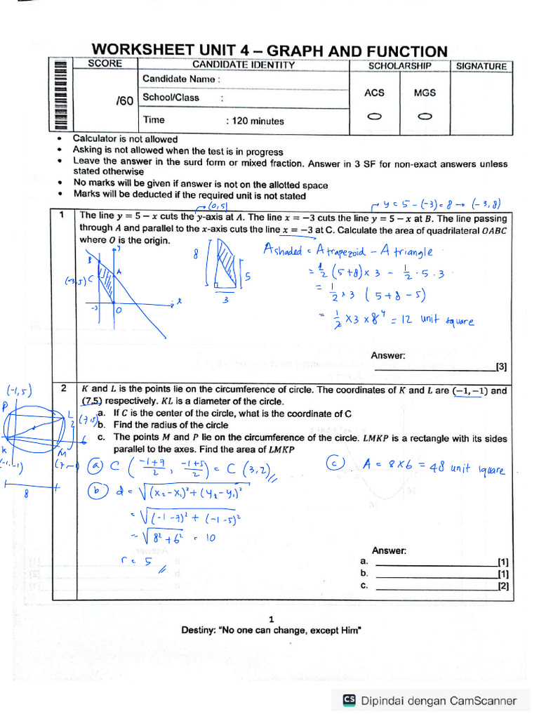 Sec 3 Graph & Function Type B Question | PDF