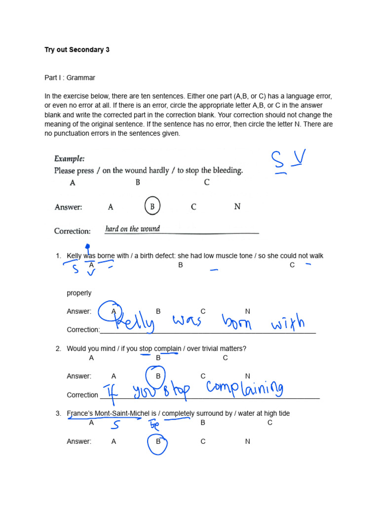15 Maret Coretan Try Out English Secondary 3 With Explanation | PDF