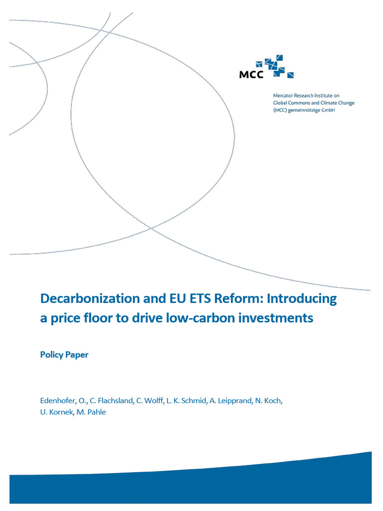 Decarbonization EU ETS Reform Policy Paper | PDF | Climate Change ...