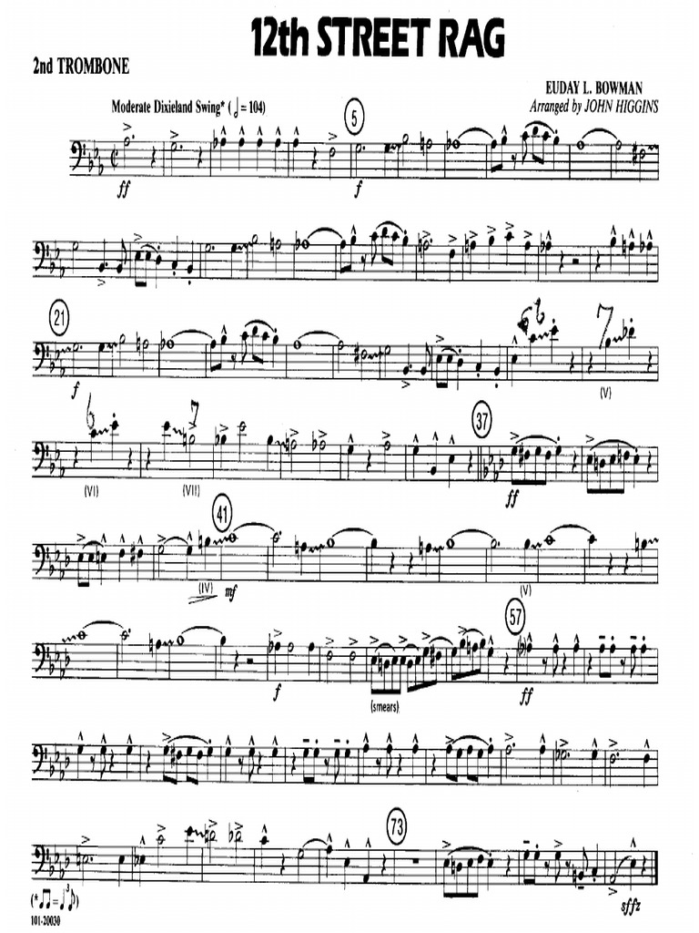 12th Street Rag Trombone 2 | PDF