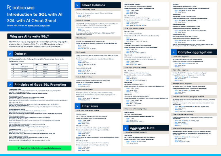 Introduction To SQL With Ai 1 | PDF | Sql | Data