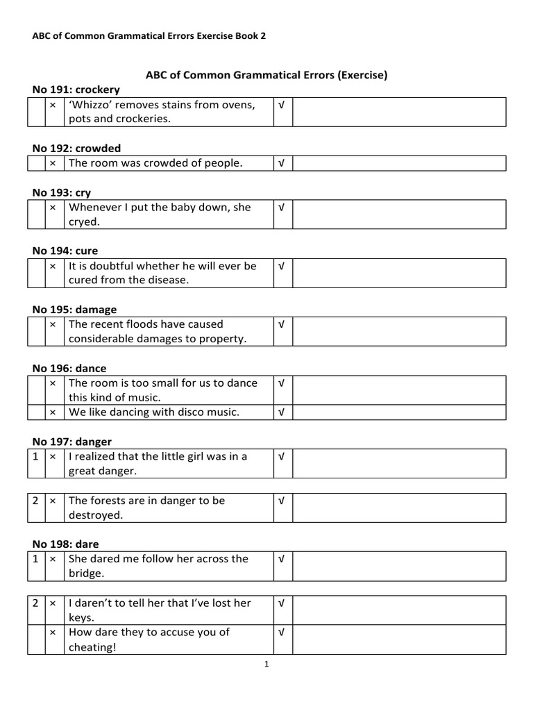 Exercise ABC Book 2 | PDF