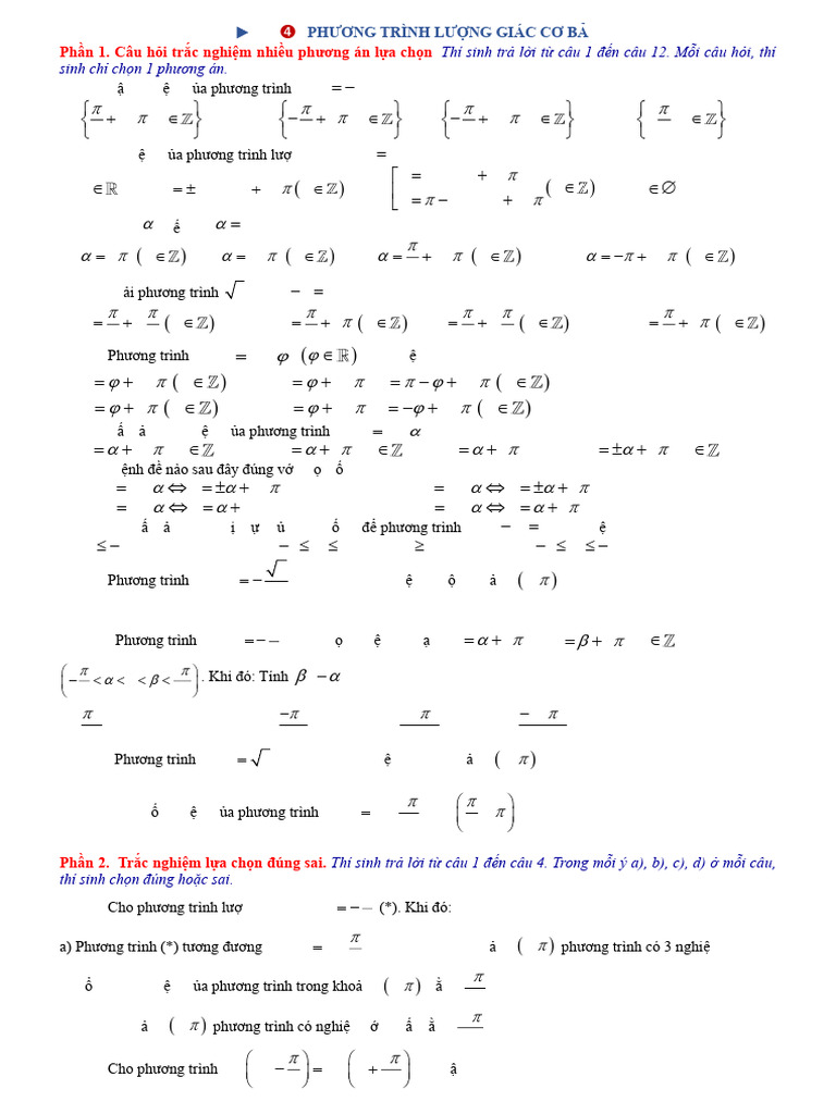 PTLG Cơ Bản - Đề 1 | PDF