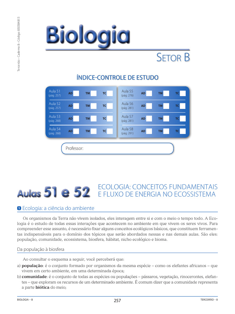 Biologia Separata 8B | PDF | Ecossistema | Ecologia