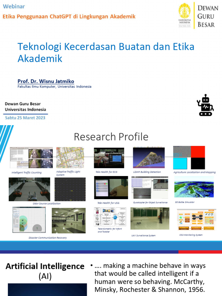MATERI 2 - Teknologi Kecerdasan Buatan Dan Etika Akademik (WJ) | PDF ...